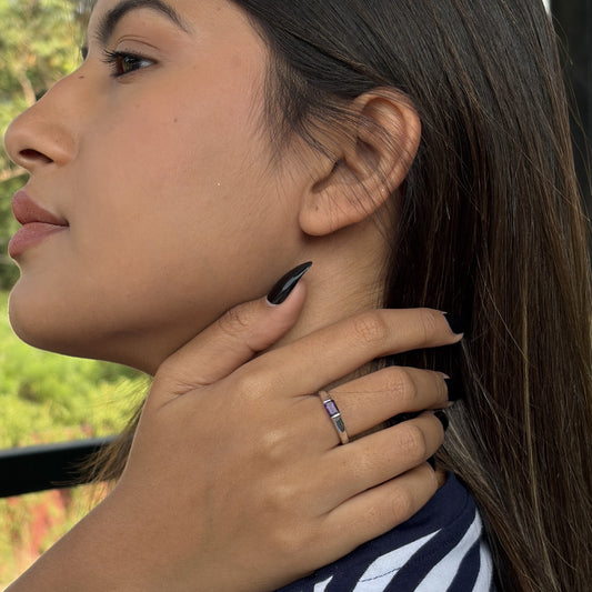 Baguette Birthcolor Ring