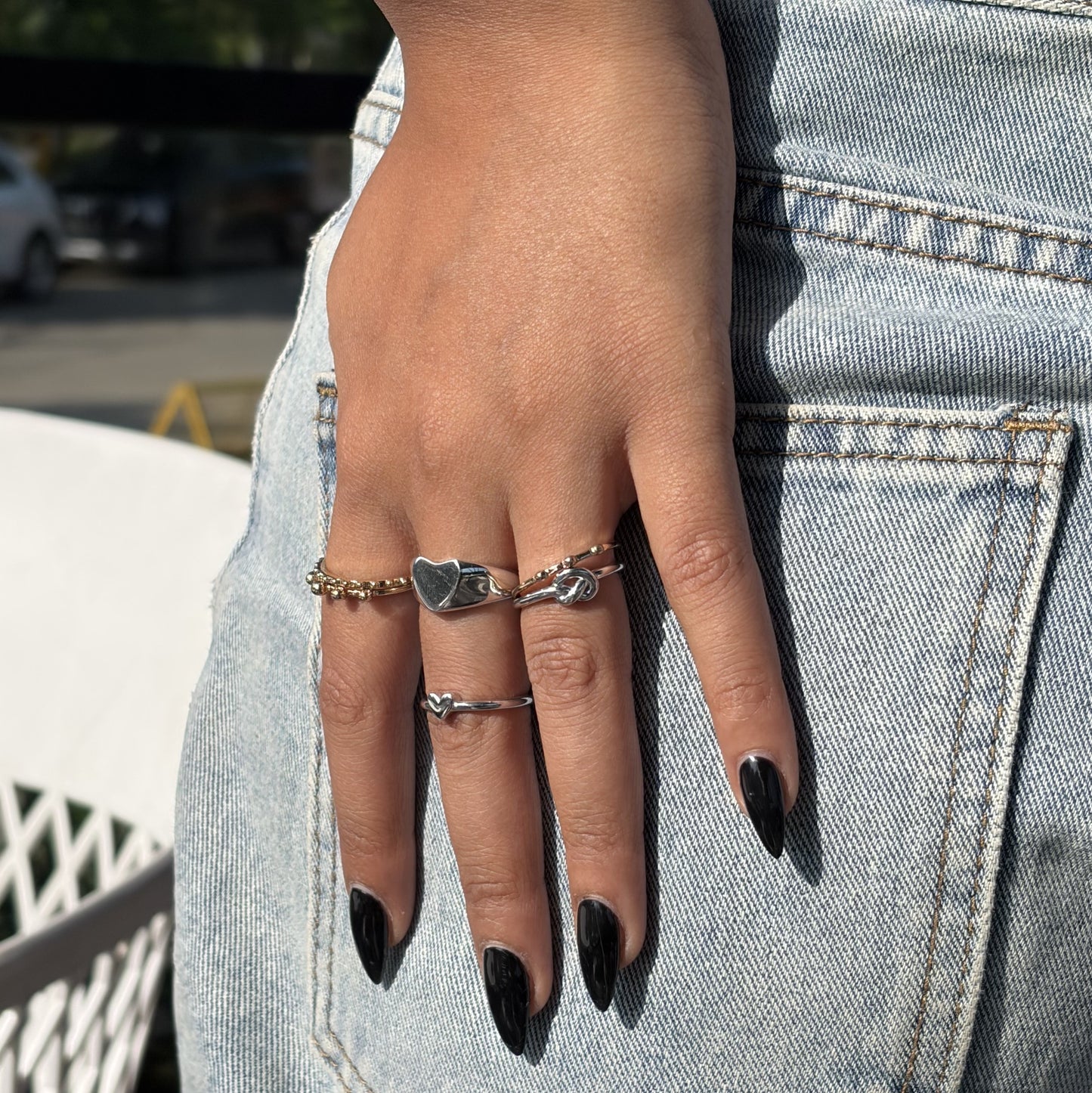 Dainty Heart Silver Ring