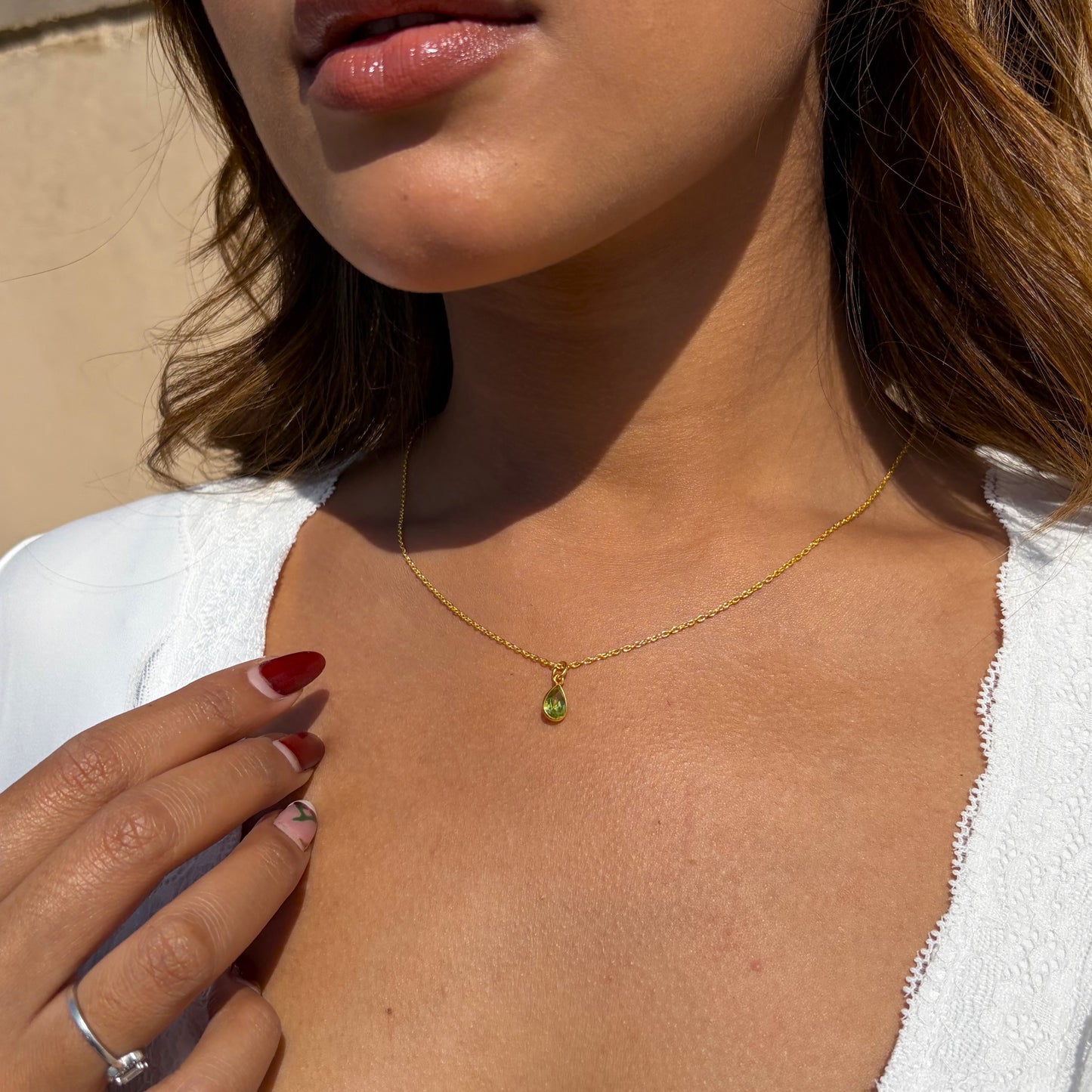 Drop Birthstone Necklace