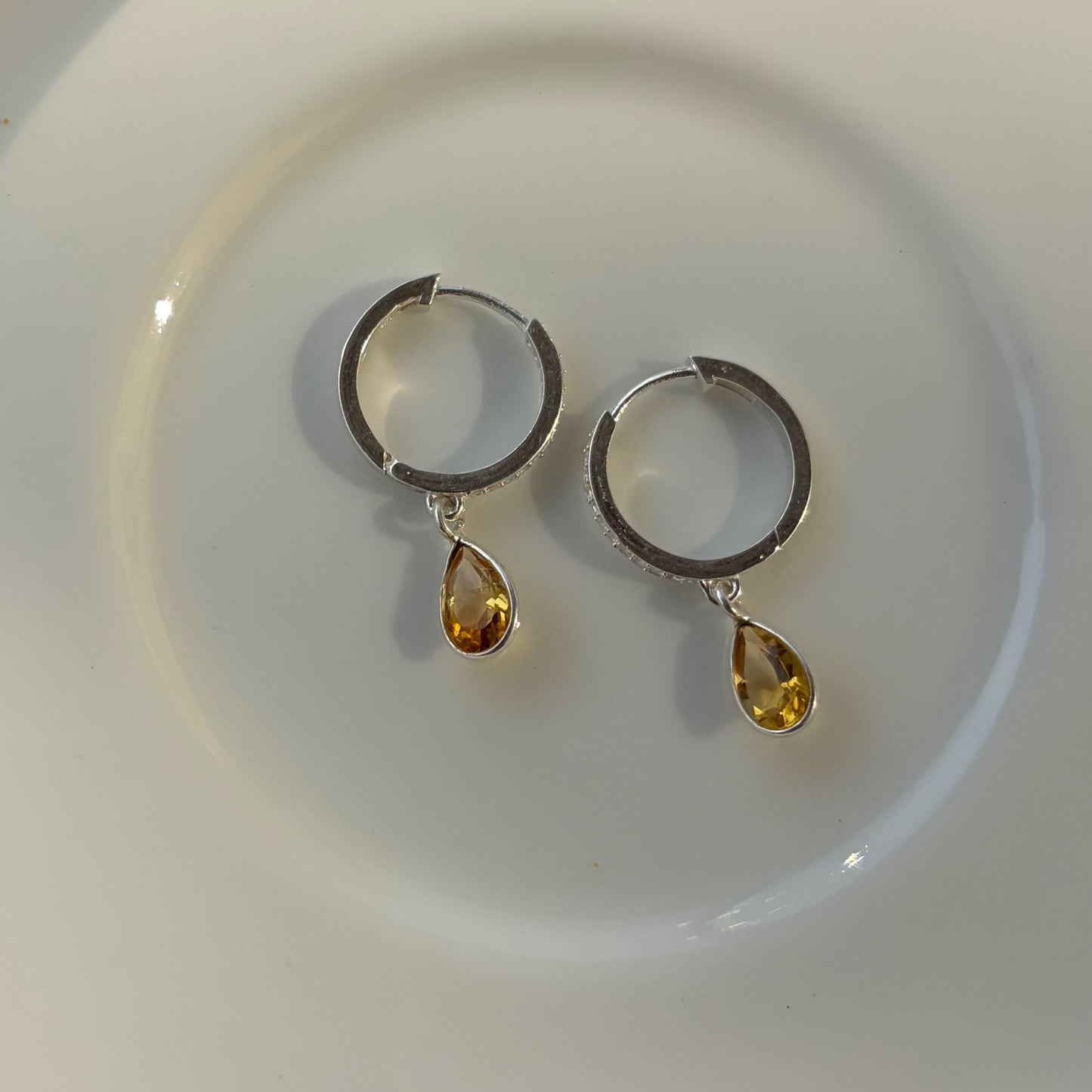 Drop Dangle Hoop Earrings- 925 Silver