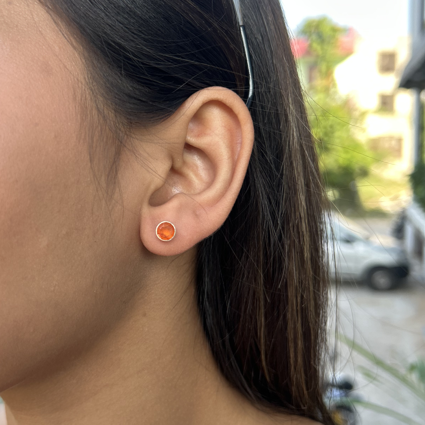 Bezel Birthcolor Studs